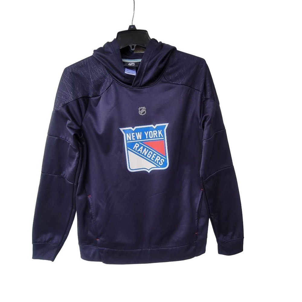 Size 14/16 Boys Hoodie New York Rangers Navy NHL Hockey Hoodie Jersey Sweater